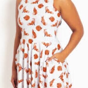 Blackmilk ghost foxes skater dress
